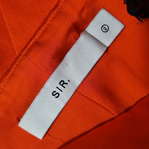 SIR Poppy Tangerine Contoured Sexy Mini Dress With Lace Detail, RTR, Size 2 - Picture 4 of 7